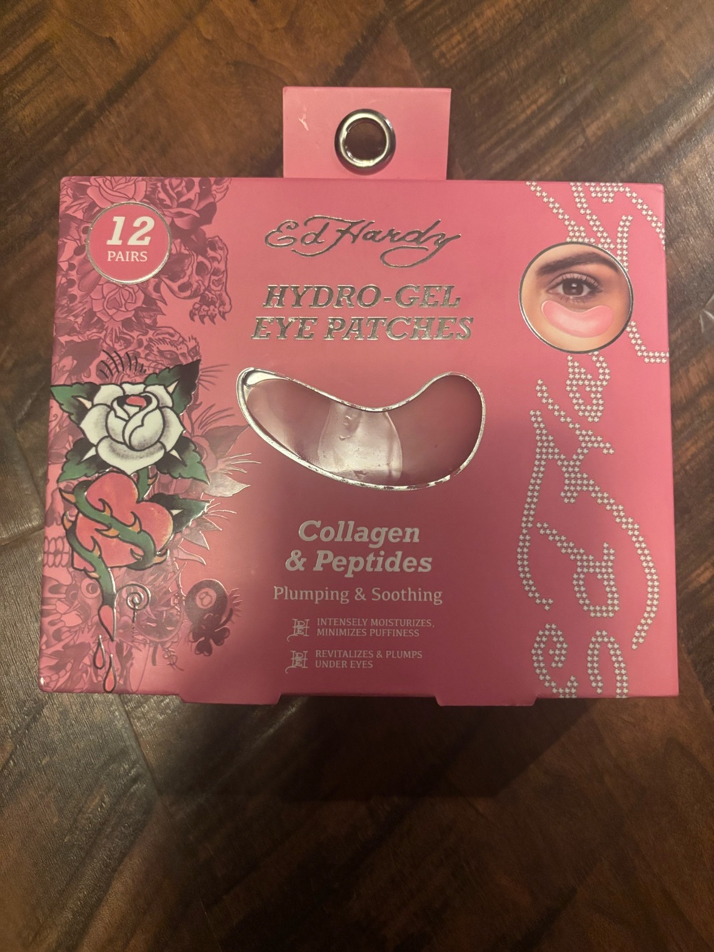 Ed Hardy Pink Hydro-Gel Eye Patches - Collagen & Peptides
